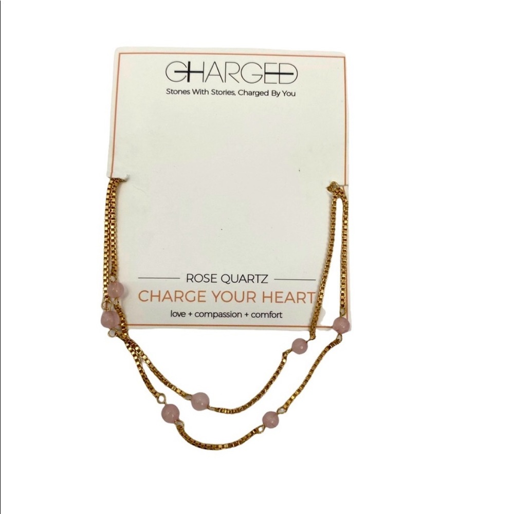 Charged rose quartz bracelet